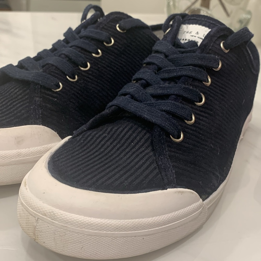 Rag & Bone Standard Issue Cord Sneaker in Navy EU 40 - Picture 8 of 10